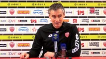 Conférence de presse d'Olivier Dall'Oglio avant Montpellier Hérault SC-DFCO