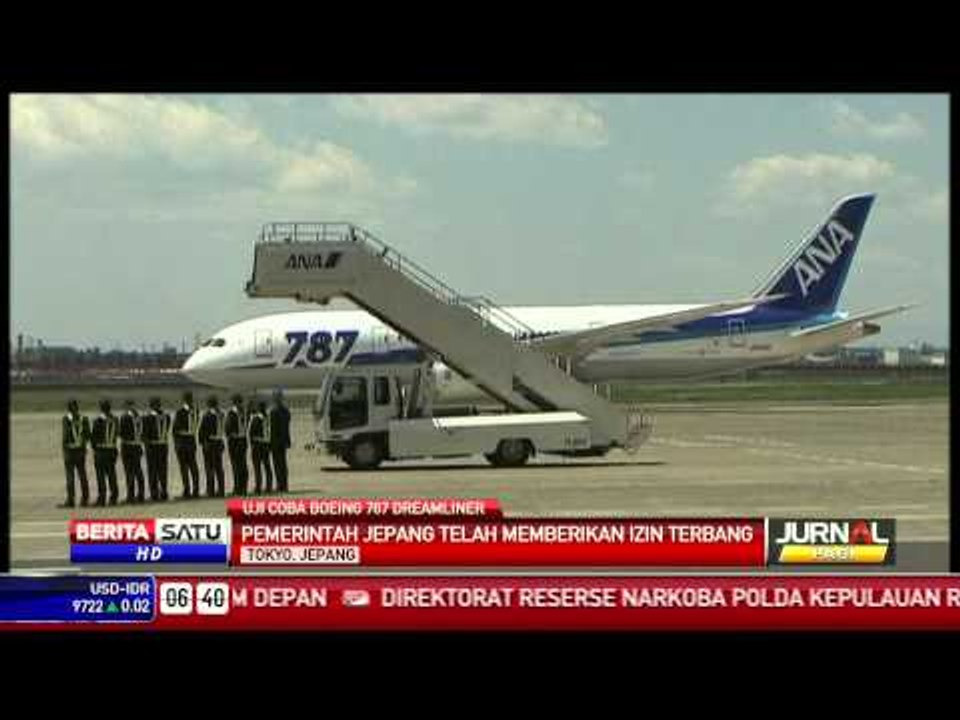 Uji Coba Boeing 787 Dreamliner