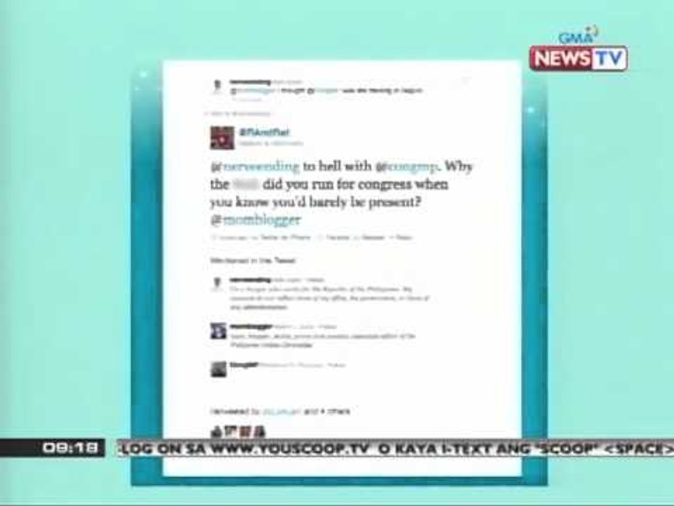 News to Go - Paquiao quits Twitter after followers hit his absence from impeachment hearing 3/22/11