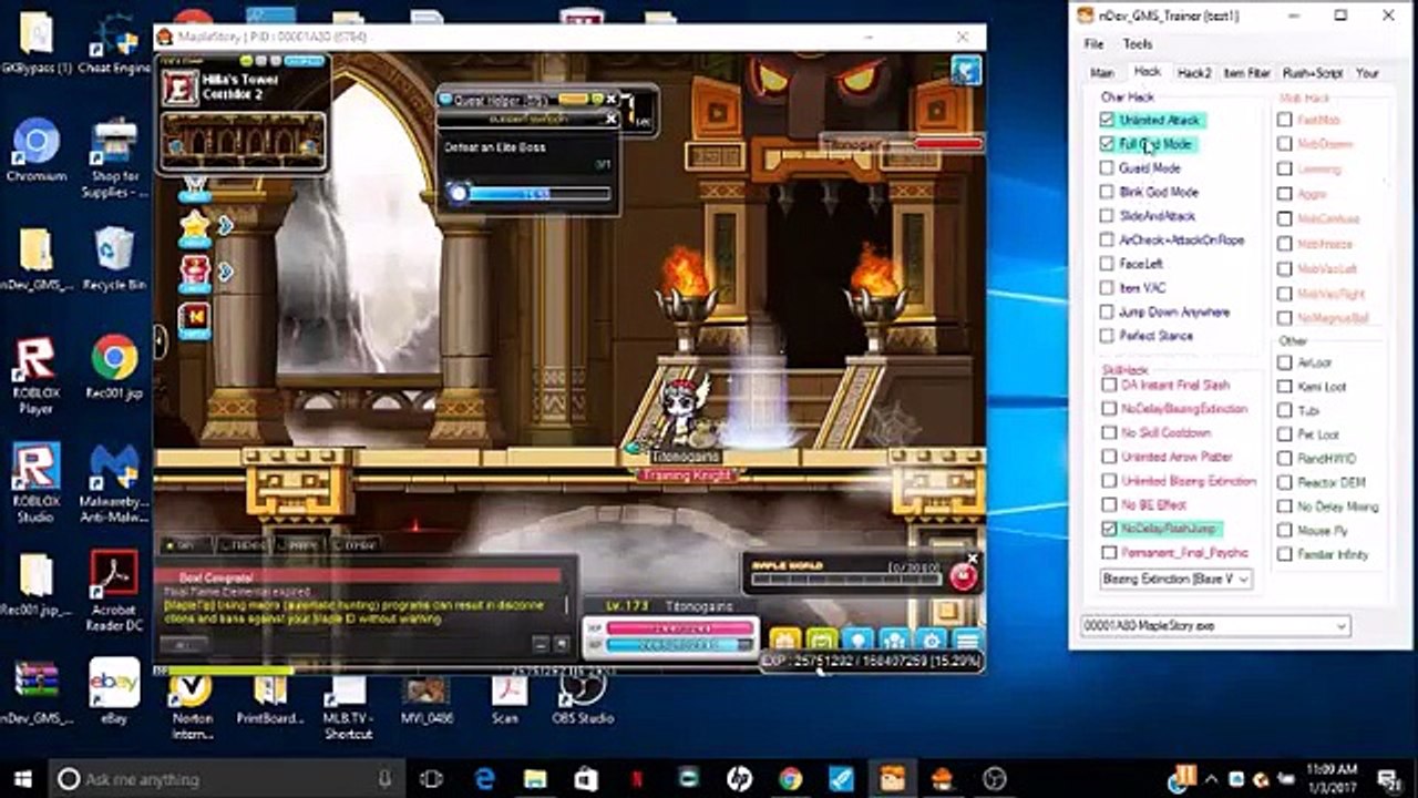 maplestory blazewizard hacking in bosses tutorial