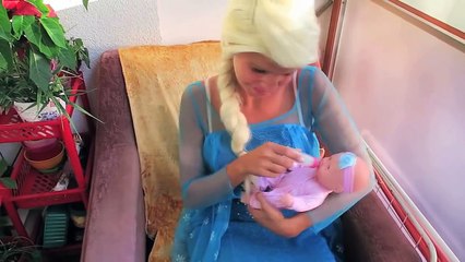 Elsa Frozen Baby with Poop Princess! Spiderman Joker Poo Superhero Fun in Real Life