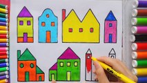 Coloring Pages House, Learn Colors with Fruits and Color Little Mickey Mouse