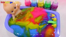 Sora Kids - Learn Numbers Counting Colors Slime Wad Of Cotton Baby Doll Bath Time Surprise Slime
