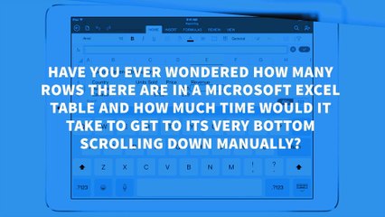 Watch this guy spend 9 hours scrolling to the bottom of an Excel spreadsheet