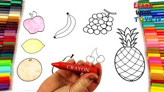 Learn Colors with Fruit Coloring. Kids Learning Video