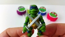 Learn Colors Play Doh Lollipops Stacking Modeling Clay Toys for Kids TMNT Pororo Masha and the Bear