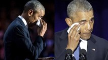 President Obama Tears Up on During  Farewell Address Speech