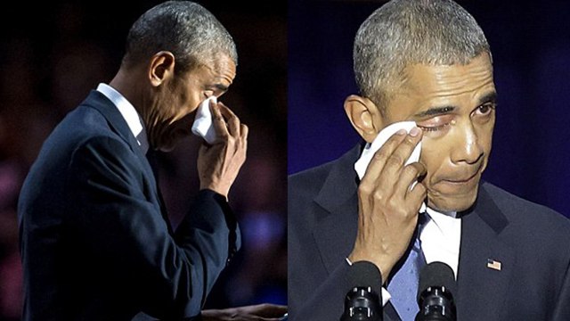 President Obama Tears Up on During Farewell Address Speech
