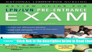 Read Review Guide For LPN/LVN Pre-Entrance Exam Popular Book