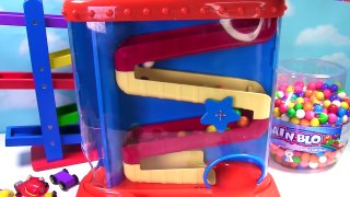 Best Learning Colors Video for Children - Paw Patrol Cars and Gumball Race Down Ramps!