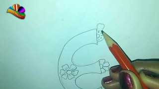 How To Draw Fancy Latter - E   Easy Tutorial Calligraphy Alphabet Fancy Letters #05
