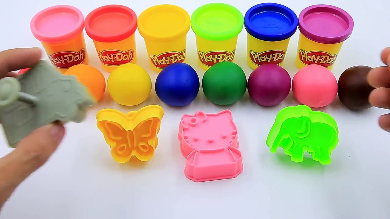 Learn Colors Play Doh Ice Cream Molds Peppa Pig Elephant Fun & Creative for Kids Rhymes