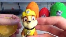 PAW PATROL Nickelodeon Play Doh Surprise Eggs Toys with Marshall, Rocky, Rubble , Chase, Zuma