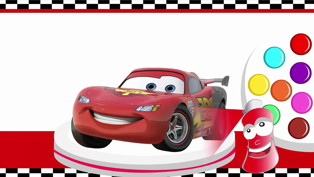 Learn Colors With Lightning McQueen Monster Truck LEGO Disney Cars Cartoon - Educational Kids Games