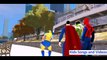 Wolverine, Spiderman, SuperMan and Hulk in School Bus - Superheroes Drive Motorcycle - VideoGame