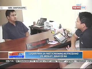 News To Go - Sarangganians to enjoy free screening of Pacquiao-Mosley Fight - 050611