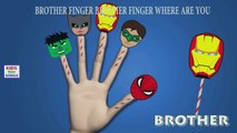 Superheroes Cartoon Finger Family Songs | Superhero Cake Pop Cartoon Animation Rhymes for Children