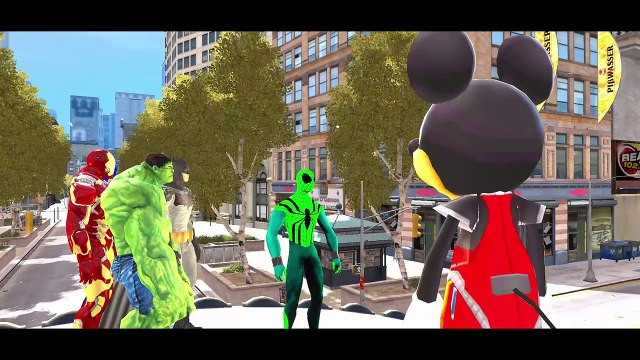 Nursery Rhymes Green Spiderman and His Friends Disney Pixar Cars McQueen Colors Children Songs