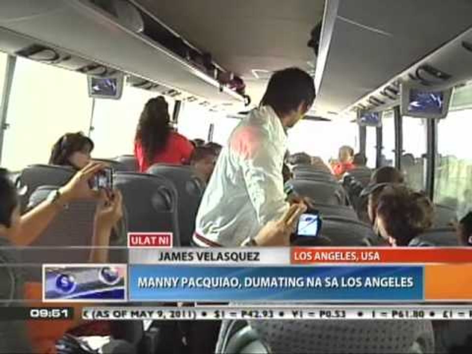 News to Go - Manny Pacquiao arrives in Los Angeles 5/10/11