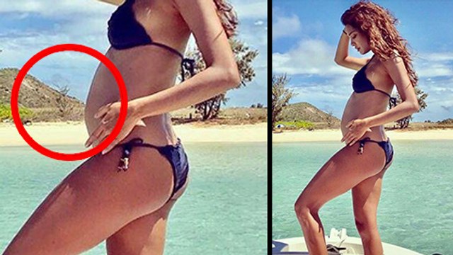 Lisa Haydon CONFIRMS Pregnancy Shows Off Baby Bump In Blue Bikini Lisa Haydon Instagram