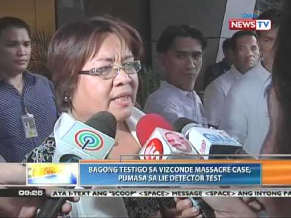 News to Go - New Vizconde massacre witness passes lie detector test - 05/13/11