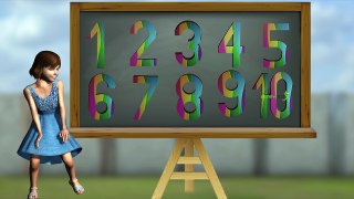 Learn Numbers 1 to 10 with spelling   1 to 10 Number Words for Kids Preschool
