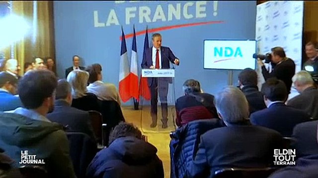 Cyrille Eldin perturbe un meeting de Nicolas Dupont Aignan - Regardez