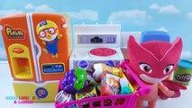 Pororo Refrigerator and Ice Dispenser with PJ Masks Babies Fun Cooking Pretend Play Video