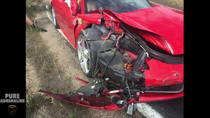 Il éclate sa Ferrari 458 Italia en essayant d'épater sa copine en roulant trop vite