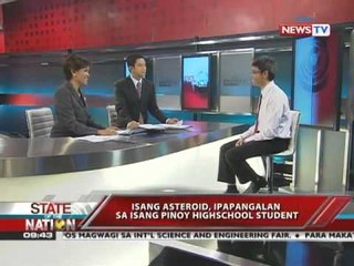 SONA - Isang asteroid, ipapangalan sa isang Pinoy high school student  5/20/11