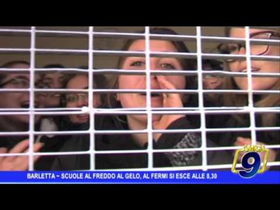 Barletta | Scuole al freddo al gelo, al Fermi si esce alle 8,30