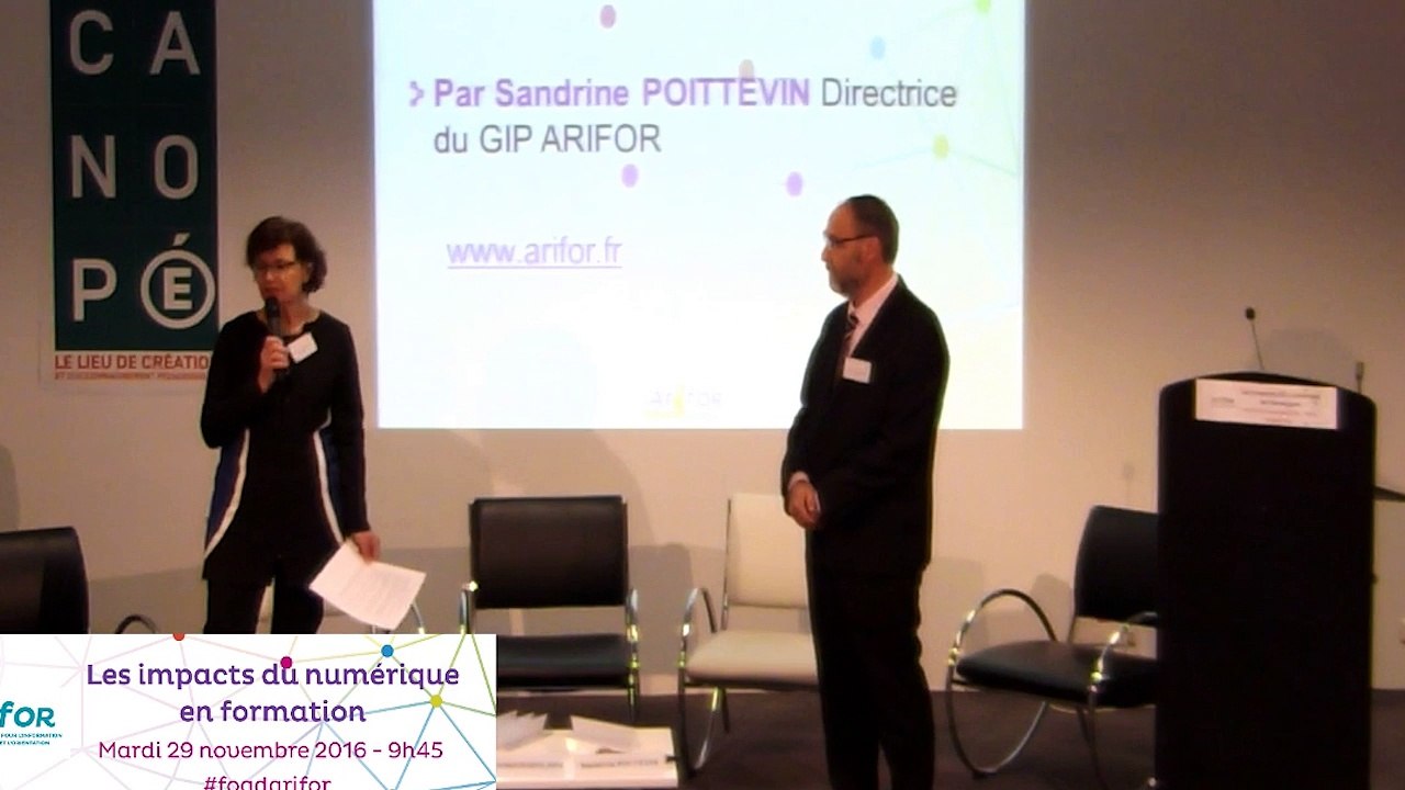 Les impacts du numérique en formation - Introduction de la journée ARIFOR du 29 novembre 2016