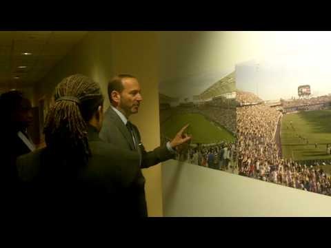 Edgar Davids Tours MLS Headquarters with Commissioner Don Garber
