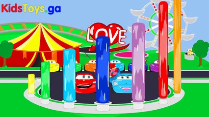 Kids Toys 2017 -  Learn Numbers & Colors with Funny Cars For Kids Spiderman and Lightning