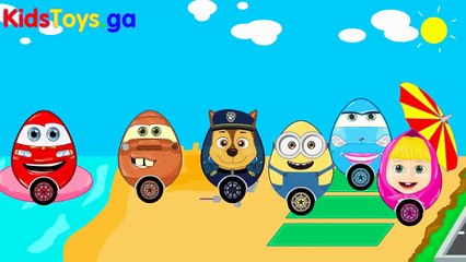 Kids Toys 2017 -  Surprise Eggs Truck - Learn Numbers 1-5 Cars Lightning McQueen Paw Patrol