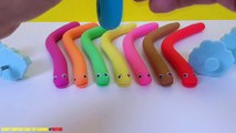 Fun Learn COLOURS for Kids with Play Doh Snakes Diy Modelling Clay Art