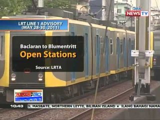 News to Go - LRT 1, 2 extend operating hours during May 25 - 27  - 5/26/11