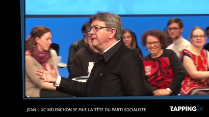 Jean-Luc Mélenchon se présente, avec Emmanuel Macron, comme ‘’le casse-noix’’ du PS