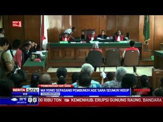 Sejoli Pembunuh Ade Sara Dipenjara Seumur Hidup