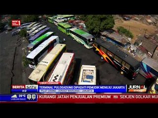 Drone Report: Bus dari Jawa Timur Padati Terminal Pulo Gadung