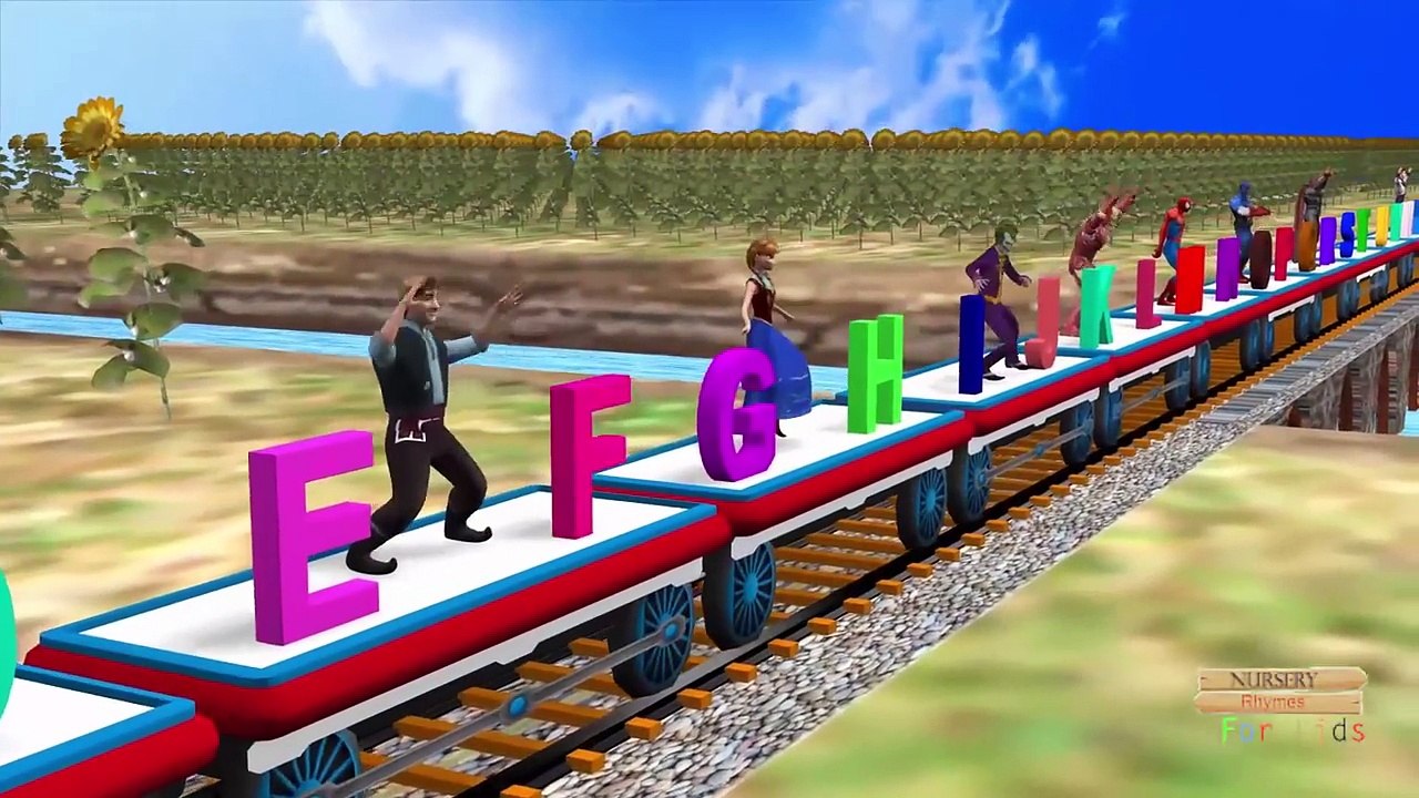 Thomas Train ABC Songs Frozen Tiger Finger Family Song | Shapes Song Superman Finger Family Rhymes