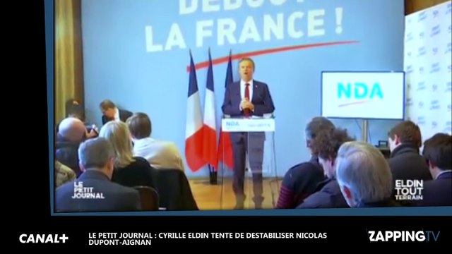 Le Petit Journal : Cyrille Eldin ridiculise Nicolas Dupont-Aignan en plein meeting