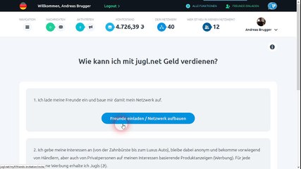 Wie kann man Geld verdienen mit JUGL.net
