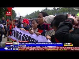 Ratusan Buruh Tolak RUU Kamnas dan RUU Ormas