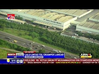 Download Video: Sky Report - Lalu Lintas Tol Cikampek