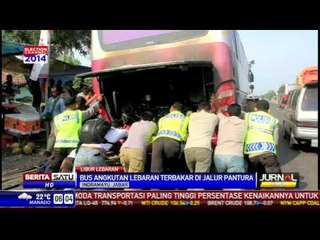 Bus Angkutan Lebaran Terbakar di Jalur Pantura