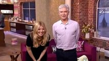 Holly speaks over Phil and they laugh at Gino s trousers - This Morning 8th January 2013