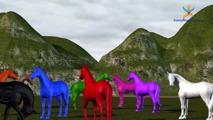 Learn colors with 3d Animals Sounds lesson for Nursery Children Finger Family Songs