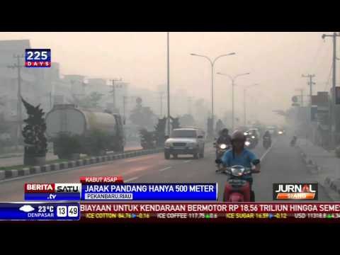 Kabut Asap di Pekanbaru Membuat Jarak Pandang Terbatas
