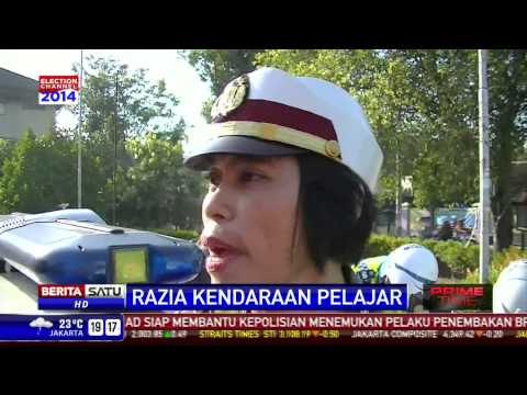 Polisi Razia Pelajar Bermotor di Solo